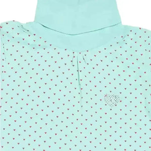 Kids Micro Print T-shirt with Turtle-Neck - KawaiWorld