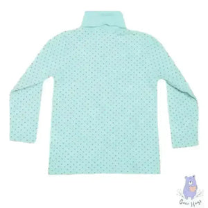 Kids Micro Print T-shirt with Turtle-Neck - KawaiWorld