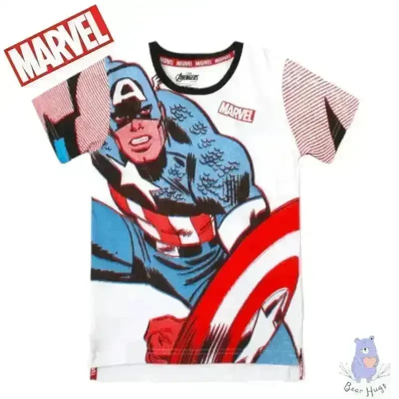 Kids Superhero Round-Neck T-shirt - KawaiWorld
