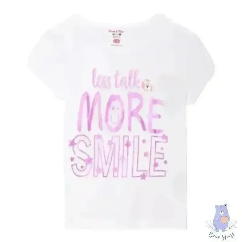 Kids Typographic Print Round-Neck T-Shirt - KawaiWorld