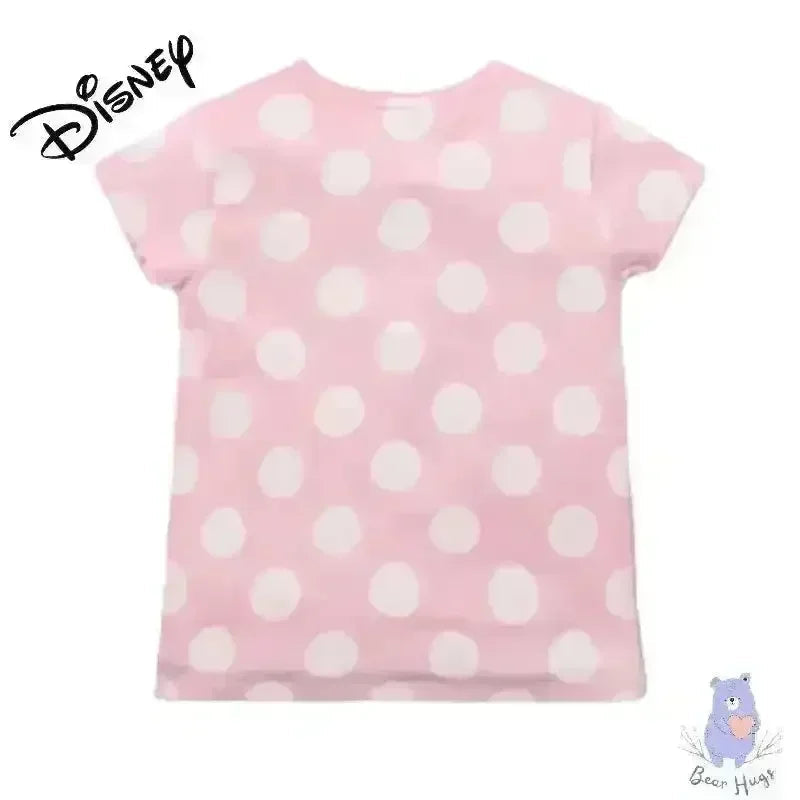 Minnie Mouse Print Crew-Neck T-shirt - KawaiWorld