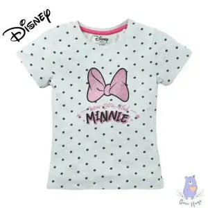 Minnie Mouse Print Round-Neck T-shirt - KawaiWorld