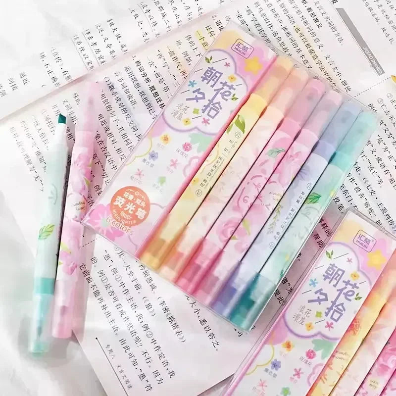 Petal Bright Dual Highlighter (Set Of 6) - KawaiWorld
