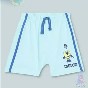 PINK N BLUE Graphic Print Shorts with Drawstring Waist - KawaiWorld