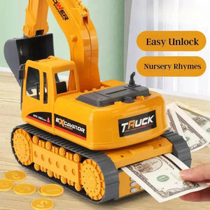 Playful Excavator Piggy Bank - KawaiWorld