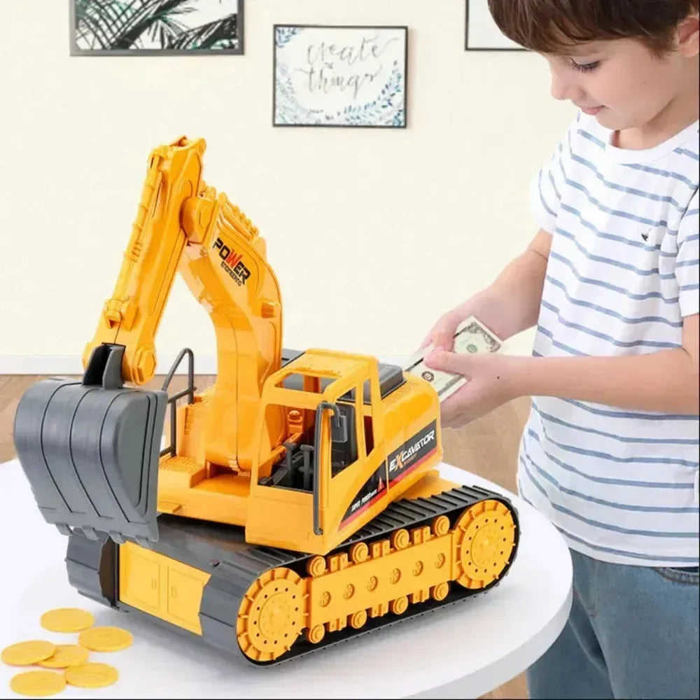 Playful Excavator Piggy Bank - KawaiWorld