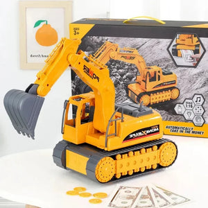 Playful Excavator Piggy Bank - KawaiWorld