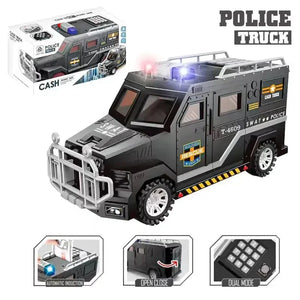 Playful Police Truck Piggy Bank - KawaiWorld