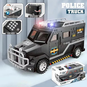Playful Police Truck Piggy Bank - KawaiWorld