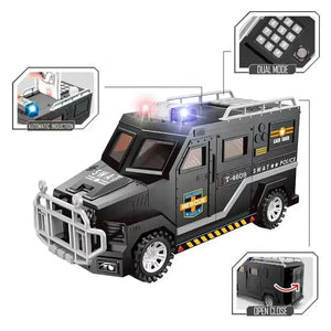 Playful Police Truck Piggy Bank - KawaiWorld