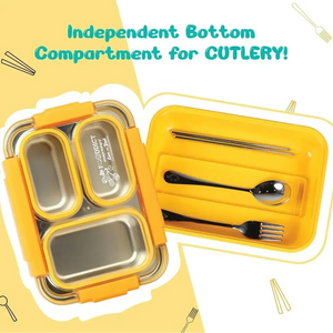 Seoul Food 3-Compartment Lunch Box (710 ml) - Bear Hugs