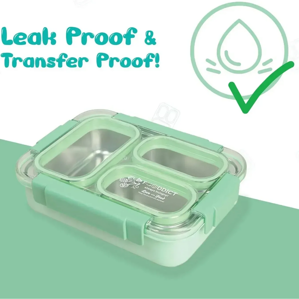 Seoul Food 3-Compartment Lunch Box (710 ml) - Bear Hugs