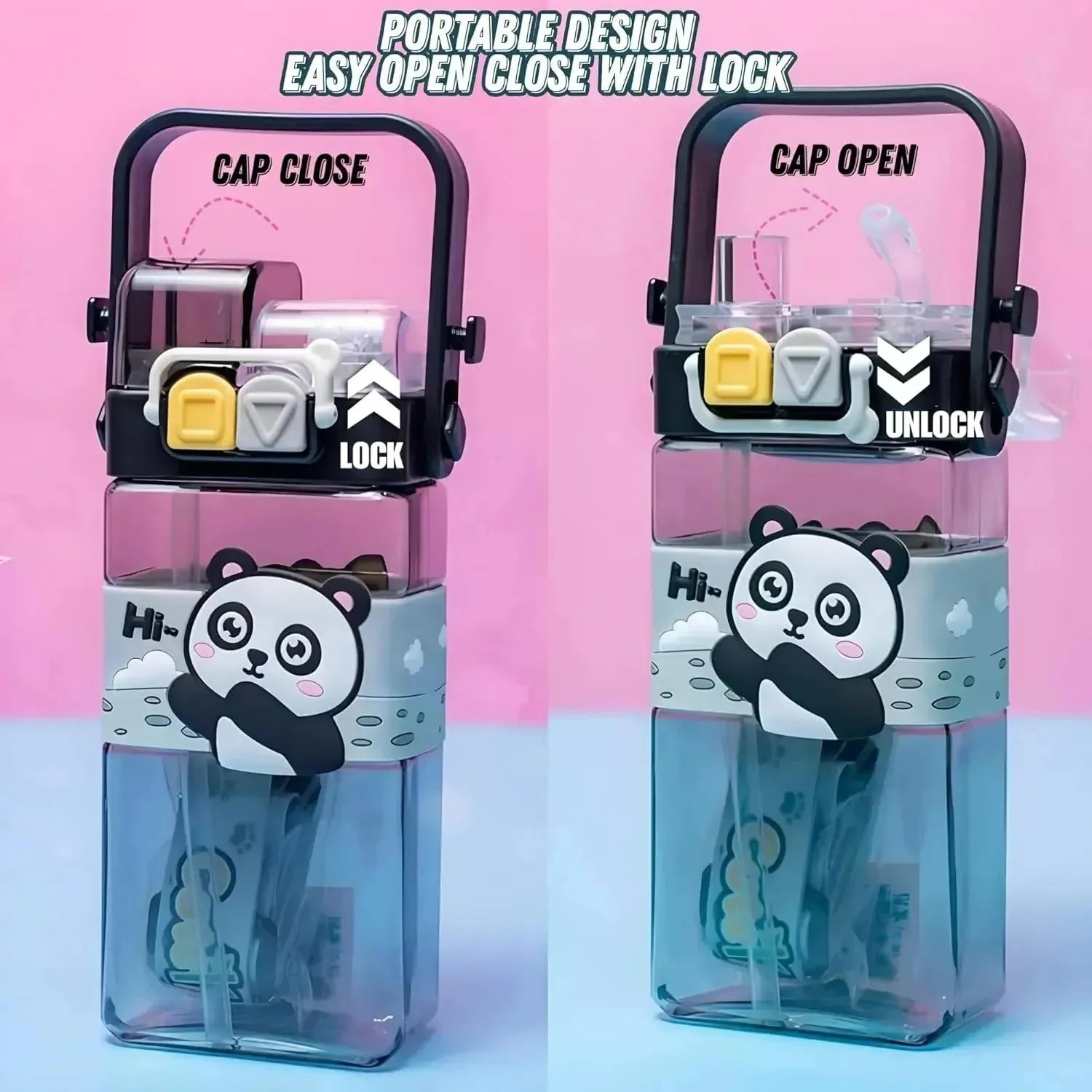 Sip 'n' Spout Cartoon Water Bottle (520 ml) - Bear Hugs