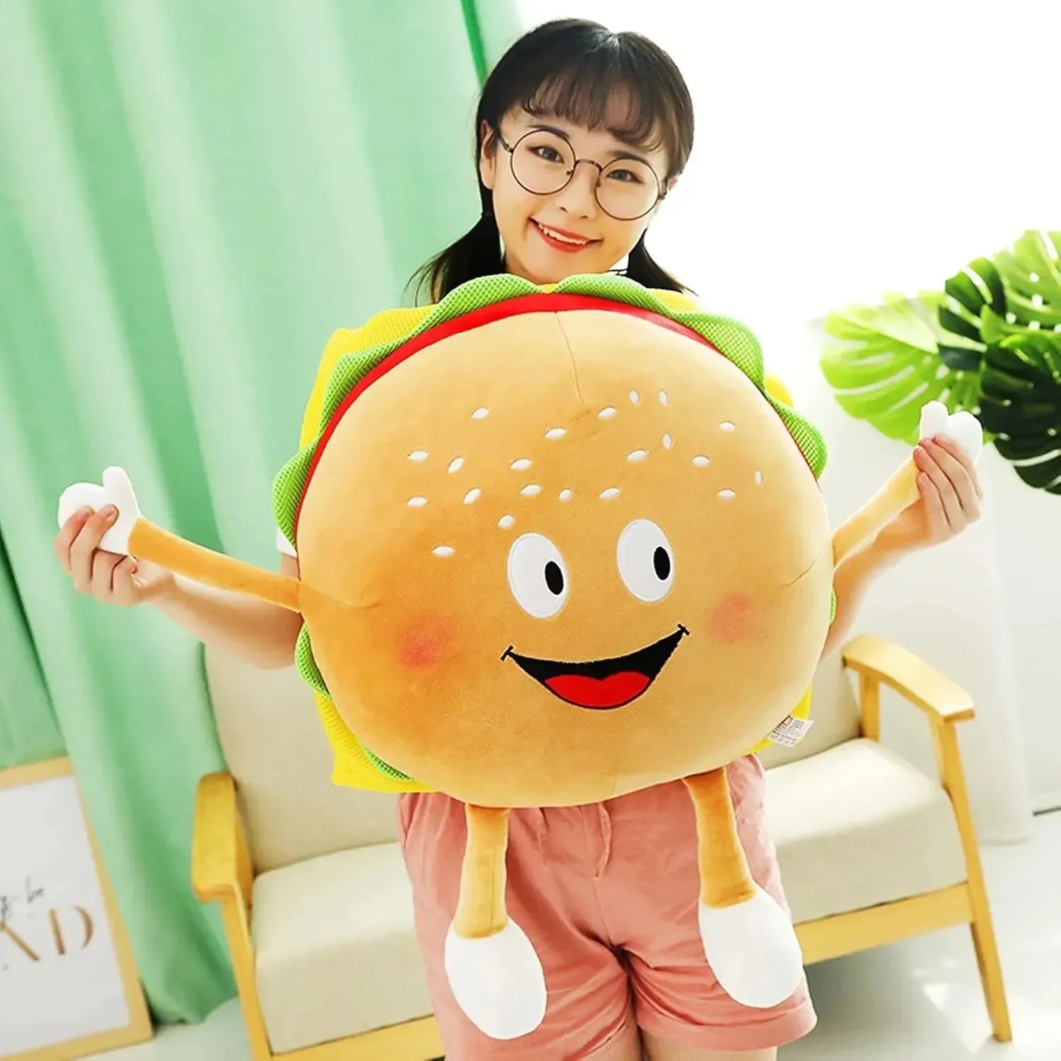 Smiling Fast Food Plush Toy (45 cm) - KawaiWorld
