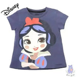 Snow White Round-Neck Cotton T-shirt - KawaiWorld