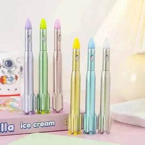 Space Rocket Glowing Ball Pen - KawaiWorld