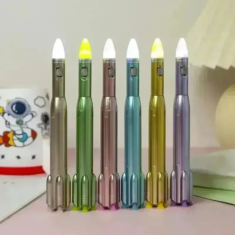Space Rocket Glowing Ball Pen - KawaiWorld
