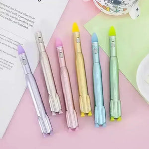 Space Rocket Glowing Ball Pen - KawaiWorld