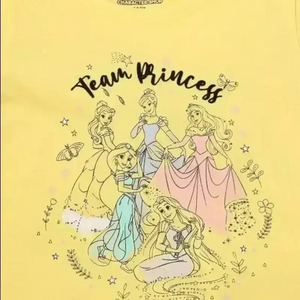 Team Princess Print Crew-Neck T-shirt - KawaiWorld