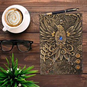 Vintage 3D Phoenix Embossed Notebook - Bear Hugs