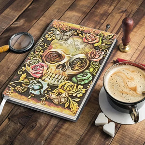 Vintage 3D Skull Embossed Notebook - Bear Hugs
