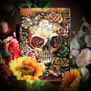 Vintage 3D Skull Embossed Notebook - Bear Hugs