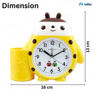 Playful Ladybug Alarm Clock & Stationery Organizer