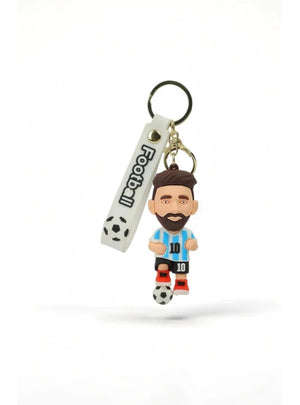 Football Star Player Silicone Keychain