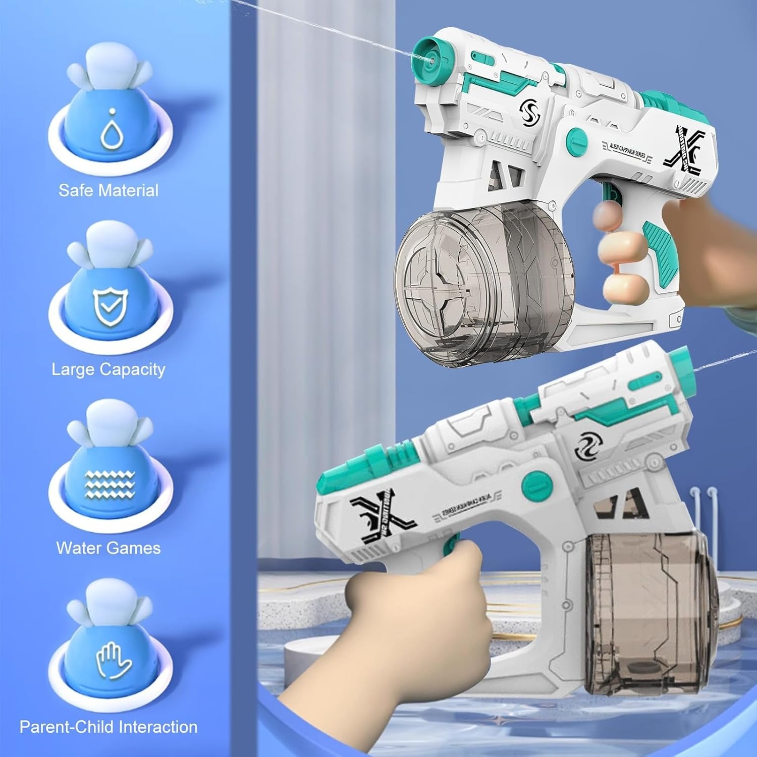 Aqua War Electric High-Speed Water Gun - KawaiWorld