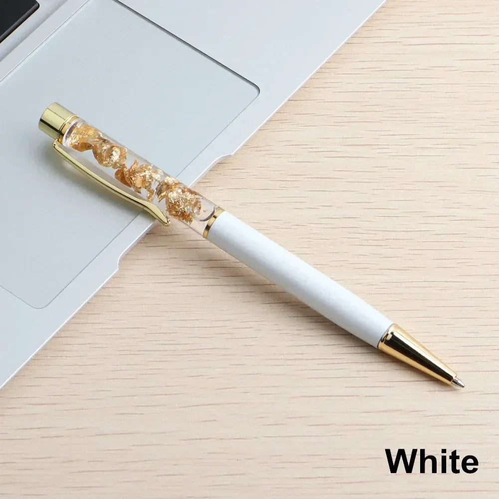 Golden Cascade Flakes Ballpoint Pen - KawaiWorld