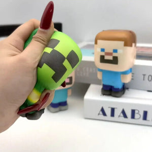 Minecraft Pixel Character Sensory Foam Squishy Toy