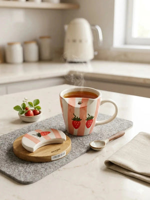 Sweet Berry Patch Lidded Ceramic Mug