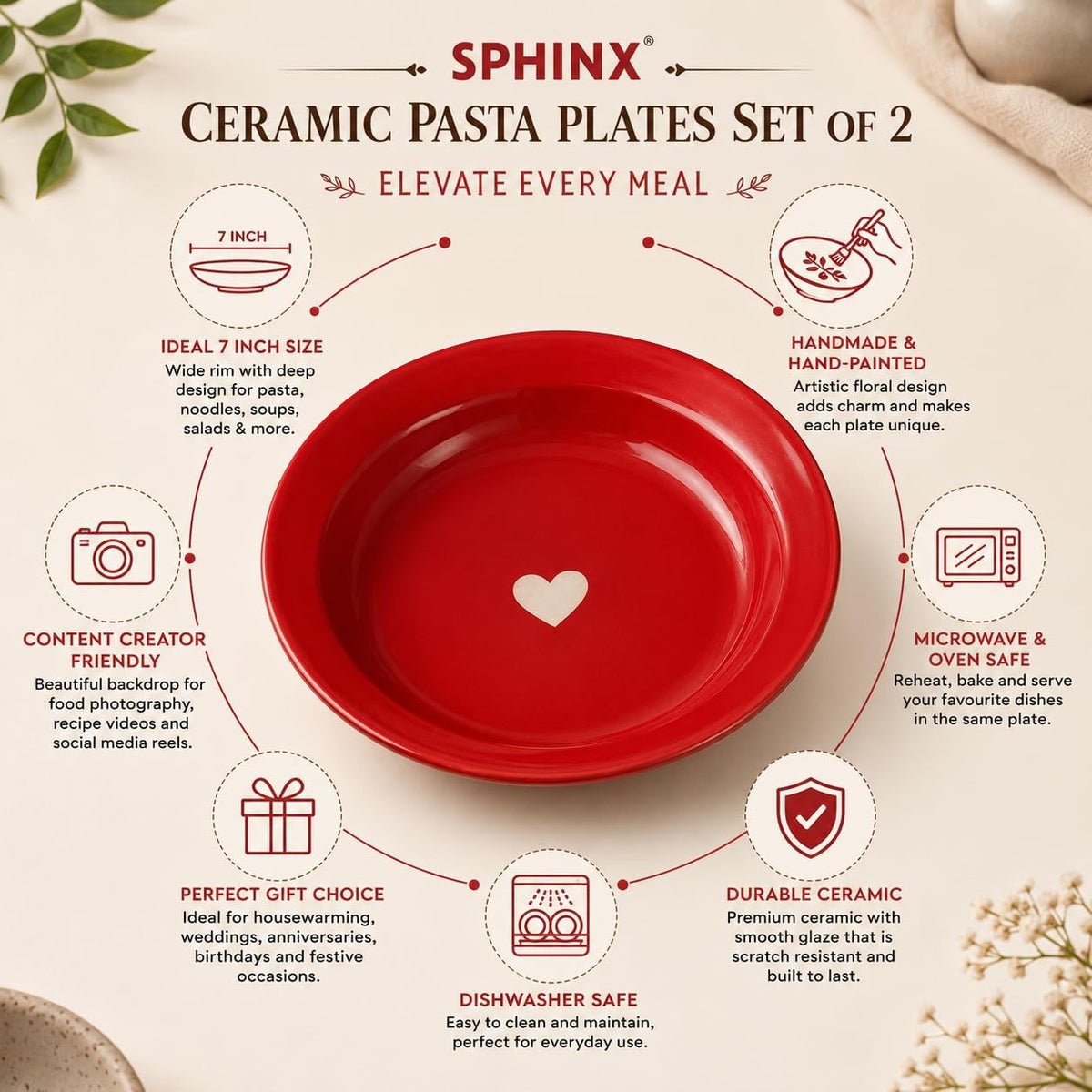 Sweetheart Ceramic Serving Plate