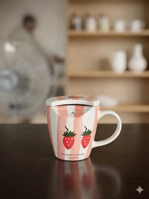 Sweet Berry Patch Lidded Ceramic Mug