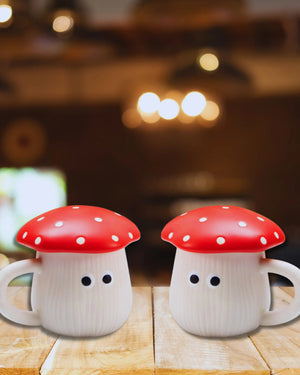 Woodland Mushroom Lidded Coffee Cup