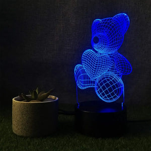 Teddy HeartLoom Love LED Lamp - KawaiWorld