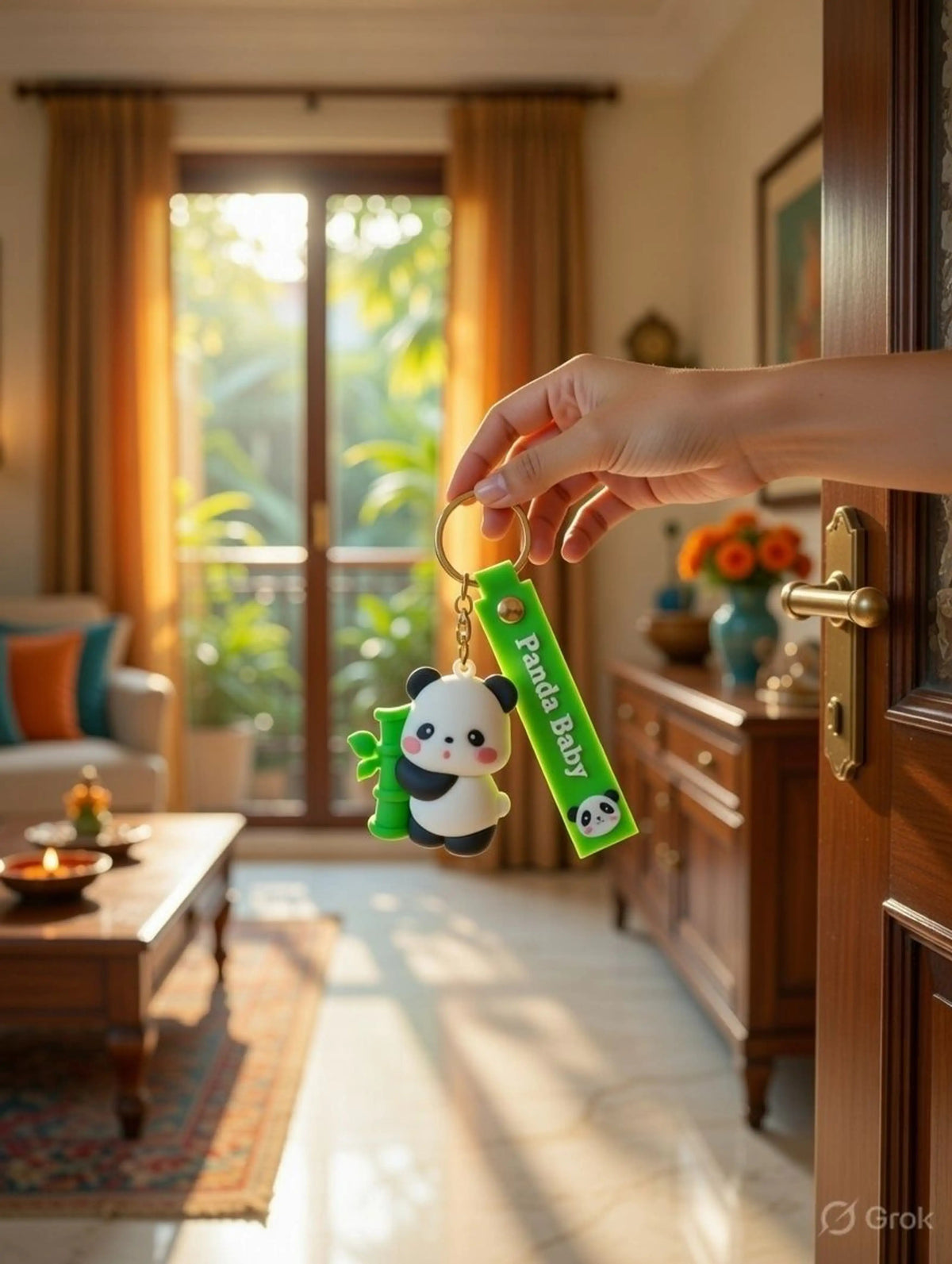 Bamboo Buddy Panda Baby 3D Keychain