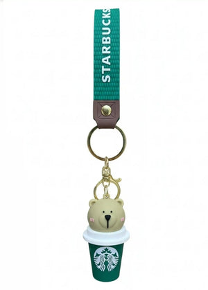 Starbucks Barista Bear 3D Silicone Keychain