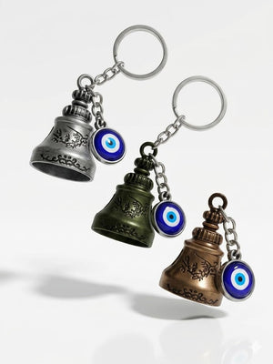Traditional Protective Evil Eye Bell Keyring