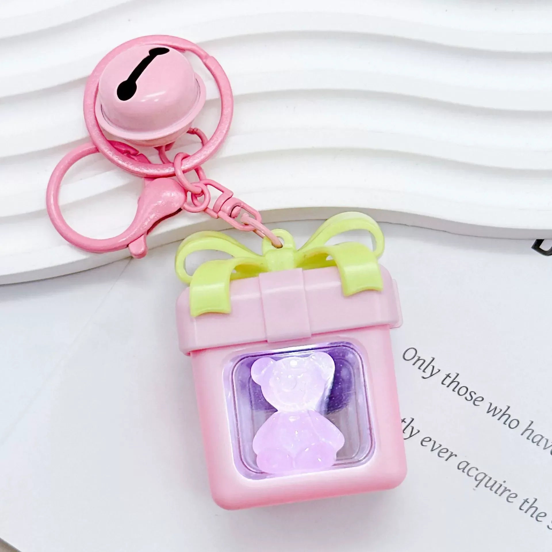 Illuminated Beary Gift Box Keychain - KawaiWorld