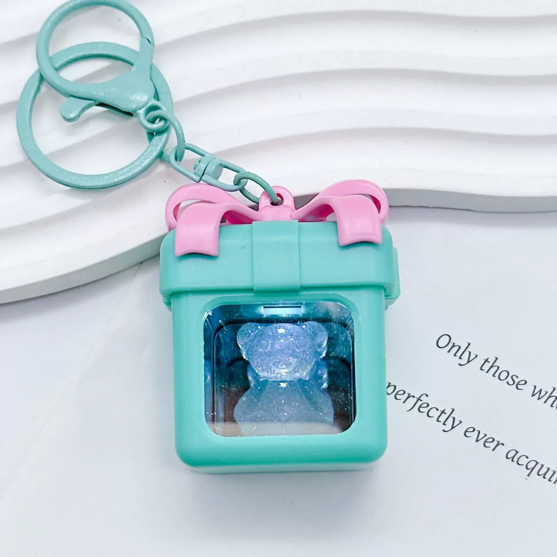 Illuminated Beary Gift Box Keychain - KawaiWorld