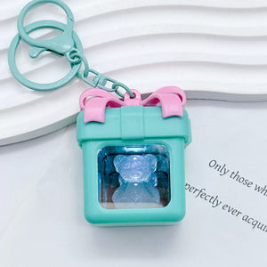 Illuminated Beary Gift Box Keychain - KawaiWorld