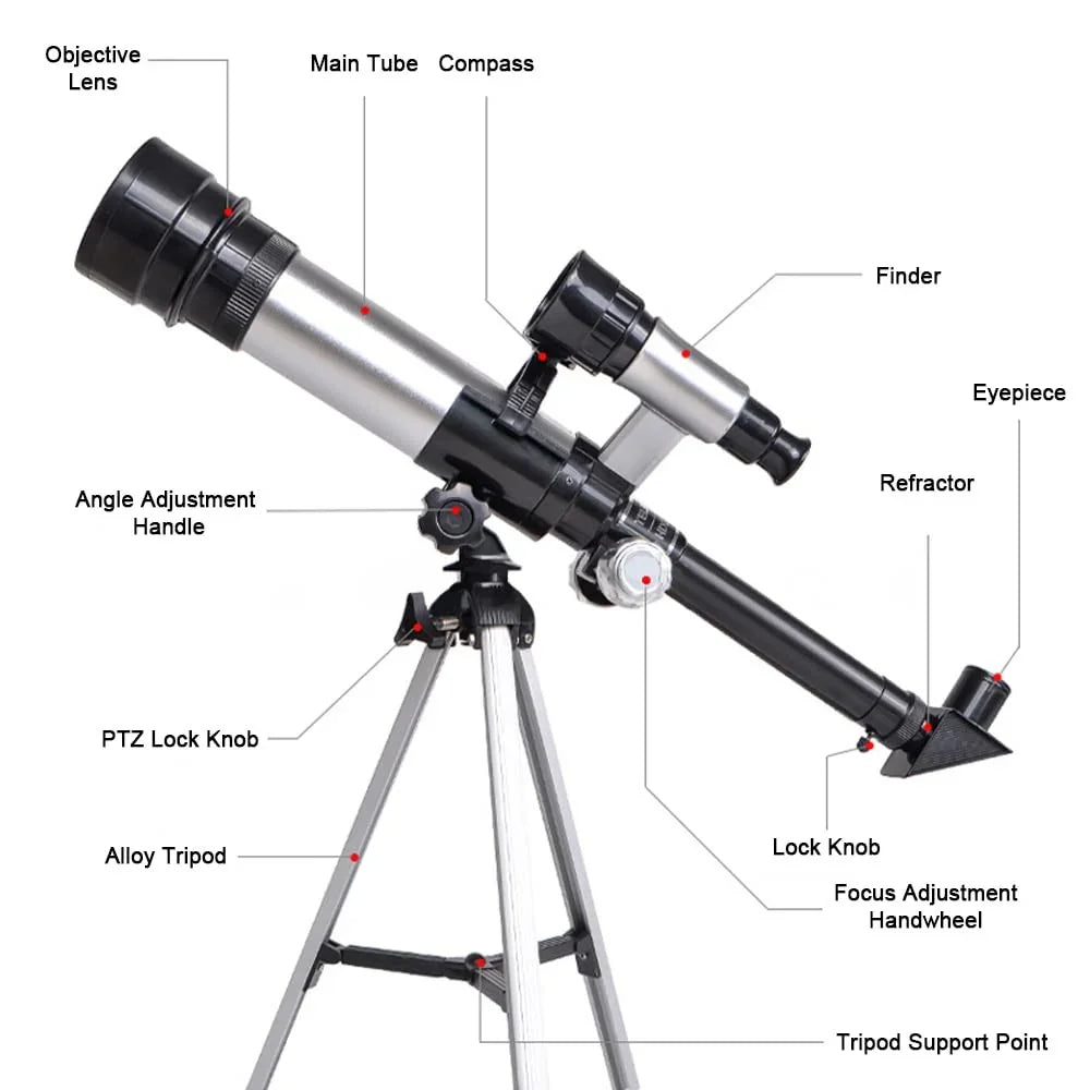 Cosmic Voyager C2158 Refracting 60x Telescope - KawaiWorld