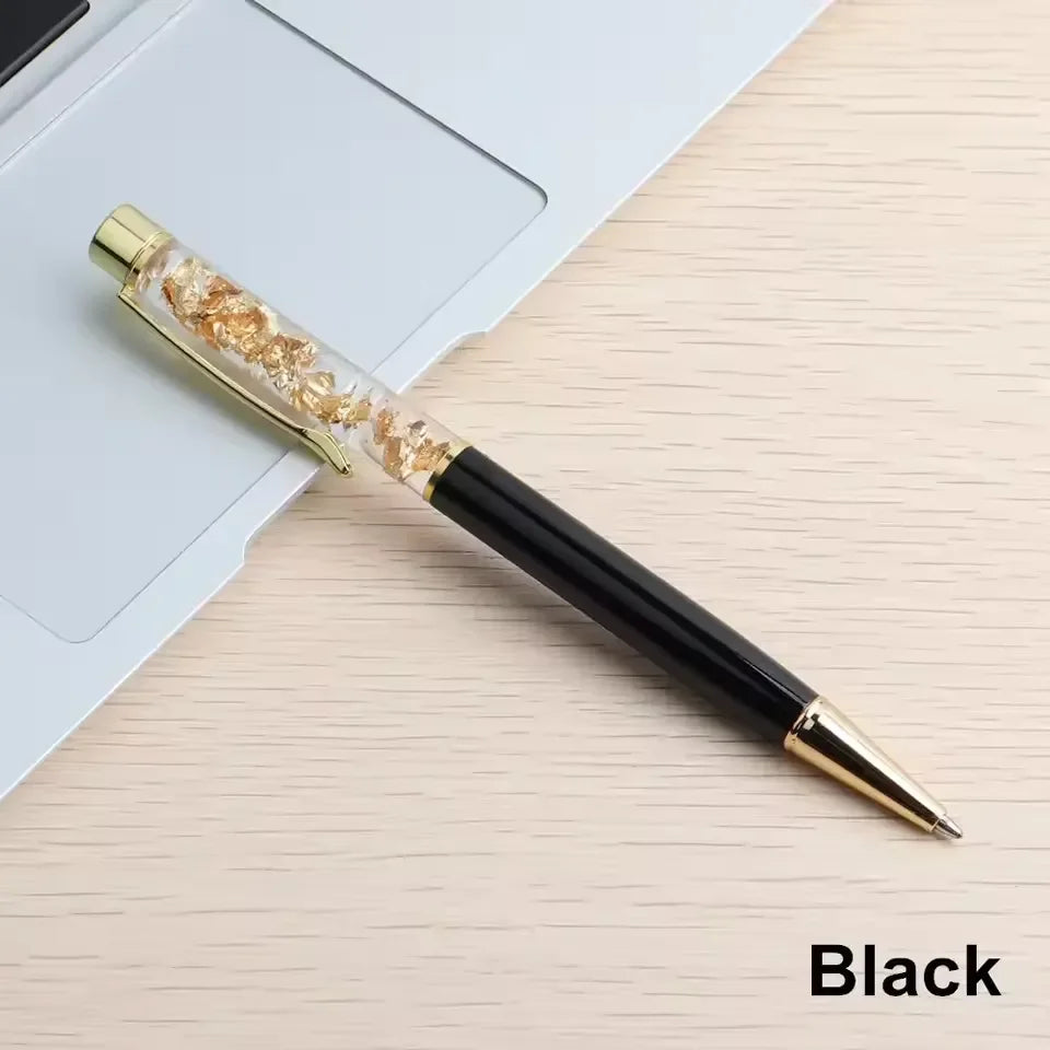 Golden Cascade Flakes Ballpoint Pen - KawaiWorld