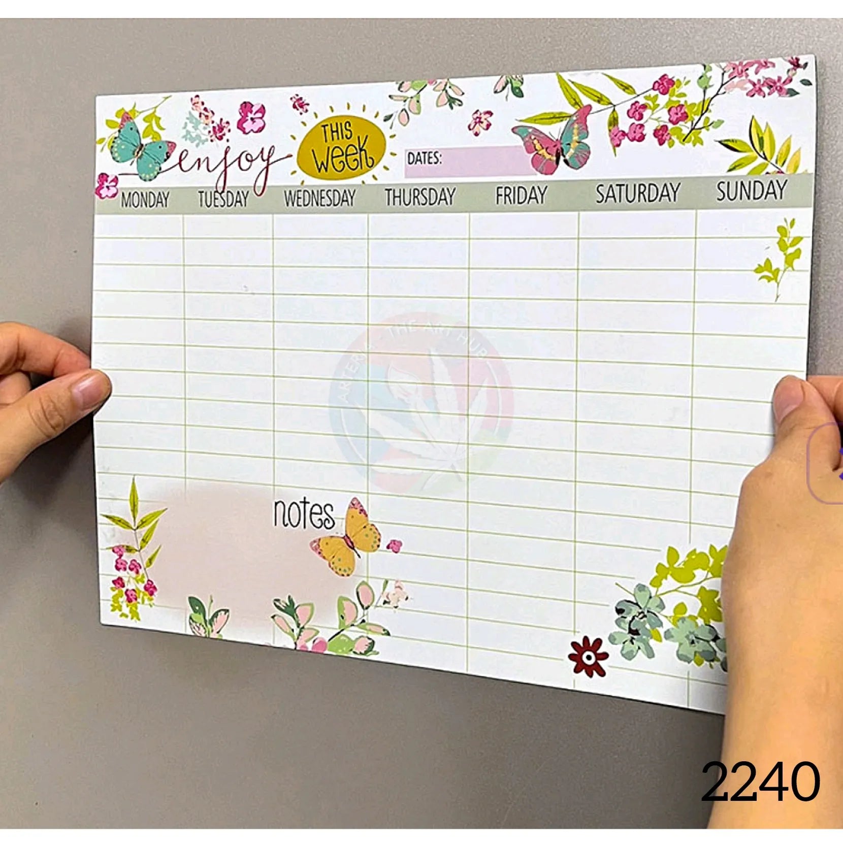 A3 Magnetic Floral Weekly Planner - KawaiWorld