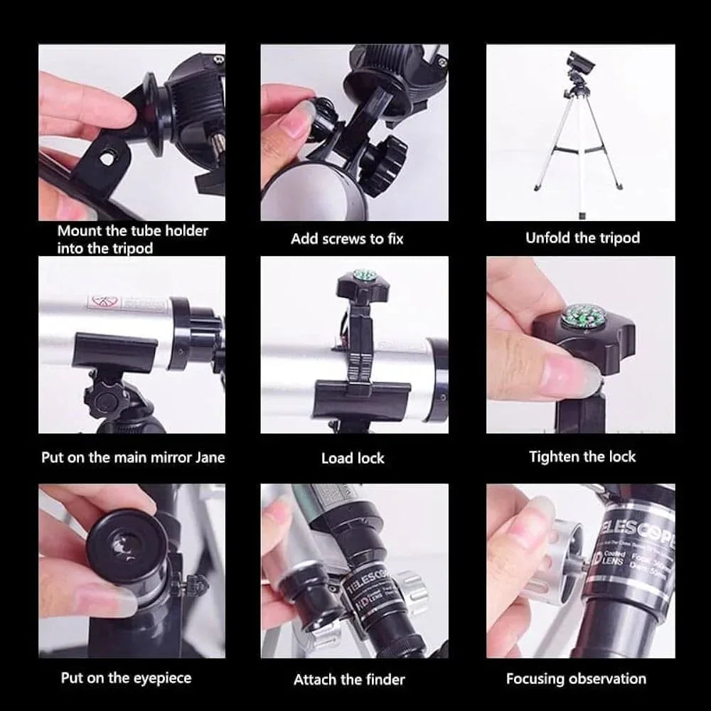 Cosmic Voyager C2158 Refracting 60x Telescope - KawaiWorld