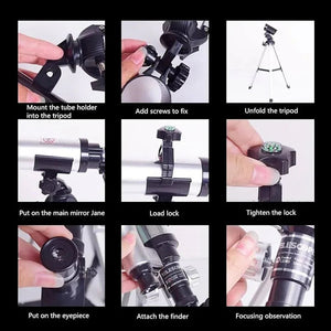 Cosmic Voyager C2158 Refracting 60x Telescope - KawaiWorld