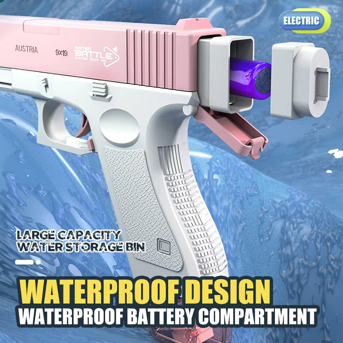 Aqua War One-Tap Electric Water Pistol - KawaiWorld
