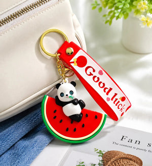 Sweet Treat Panda: Fruit Series 3D Keychain