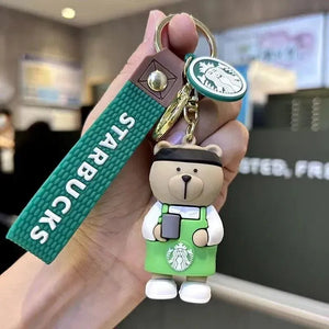 Starbucks Barista Bear 3D Silicone Keychain